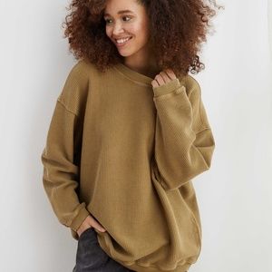 Aerie Corded Crewneck Sweatshirt